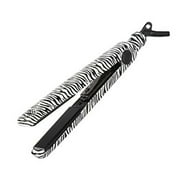 Mini Portable Travel Ceramic Tourmaline Plates Flat Iron Hair Straightener - Zebra Print