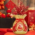 thumbnail image 1 of año Nuevo Chino Feng Shui Bendición Bolsa Florero Decoración Florero de Resina 2024 Decoración de Mesa Decorativa para Versátil Oro 15cm, 1 of 10