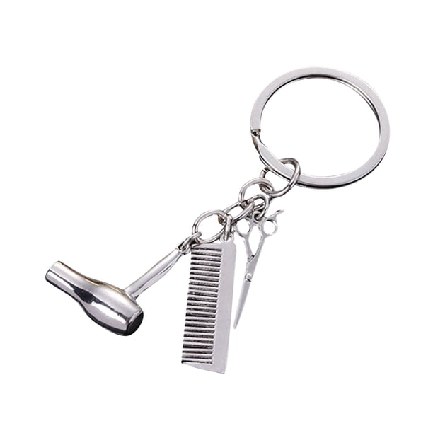 Tijeras De Peluquería, Secador De Pelo, Peine, Llavero