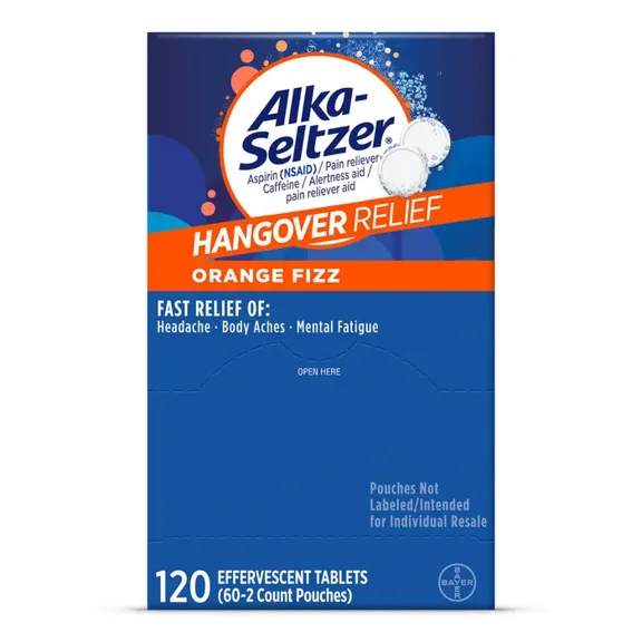 ALKA-SELTZER HANGOVER RELIEF EFFERVESCENT Tablets 120ct.