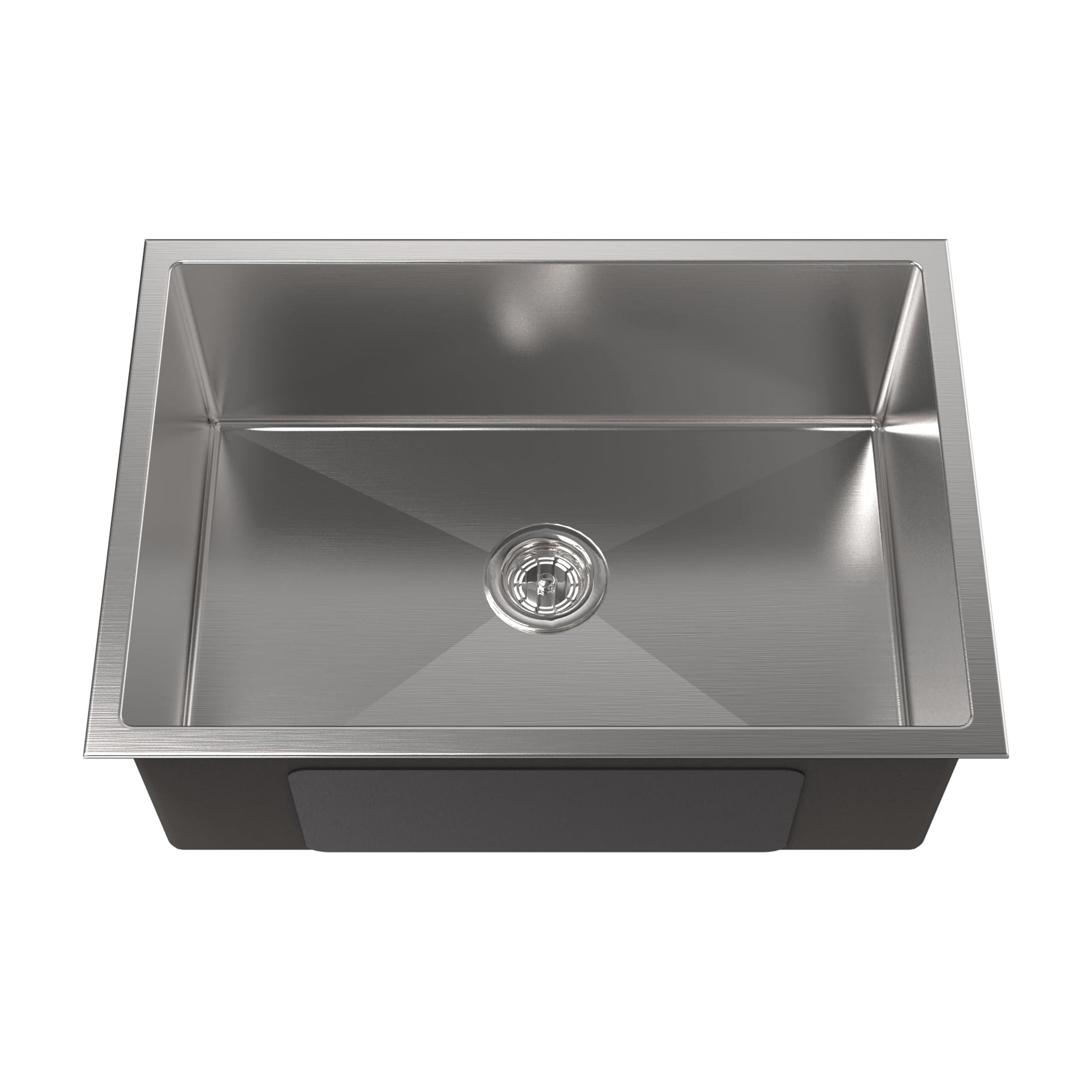 27-in Undermount Stainless Steel Kitchen Sink Single Bowl 16 Gauge Brushed Nickel Handmade Sink with Drain And Hooks