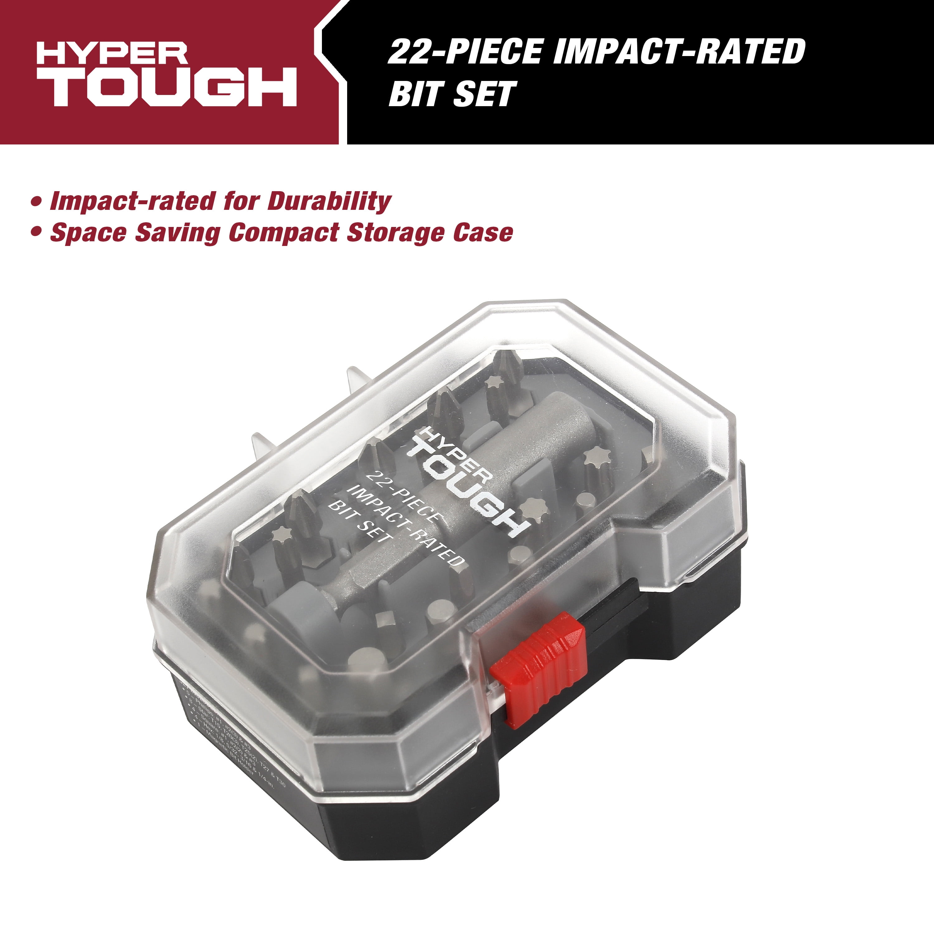 Hyper Tough 22-Piece Impact-Rated Screwdriver Bit Set, Model 41018