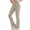 Beige, variant on Women's Flare Leggings with Pockets High Waisted Split Bootcut Yoga Pants Tummy Control Bell Bottom Leggings