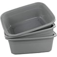 thumbnail image 1 of Doryh 18 Quart Plastic Dish Pan, Grey Large Plastic Tubs, 3 Packs, 1 of 6