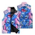 thumbnail image 3 of Chaqueta cortavientos de moda para hombre, divertida chaqueta con estampado 3D de Disney Stitch, chaleco para deportes al aire libre, chaqueta informal sin mangas para hombre para fiestas, 3 of 5