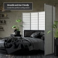 thumbnail image 3 of Red Lantern 6 ft. Tall Window Pane Shoji Screen - Grey - 6 Panels, 3 of 7