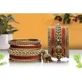 thumbnail image 3 of Traditional Indian Wedding Bangle Set – Orange Bridal Bangles for Women – Lightweight Jewelry – Size 2.4 – Bridesmaid Gift, 3 of 6