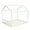 White, variant on Wooden House Canopy Bed Frames With Headboard Easy Assembly Wooden Slat Mattress Foundation No Box Spring Needed House Platform Bed Floor Bed Frames For Guest Room Bedroom