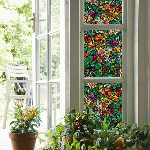 Lámina autoadhesiva para ventanas d-c-fix, cristal de privacidad, 17 x 200 cm, paquete de 4