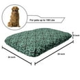 thumbnail image 2 of Damask Pet Bed, Baroque Style Foliage Ornament with Rococo Curves and Renaissance Elements, Resistant Pad for Dogs and Cats Cushion with Removable Cover, 24" x 39", Sea Green and Black, by Ambesonne, 2 of 4