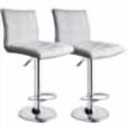 thumbnail image 3 of Tabourets de Bar Réglables en Cuir PU Carré Moderne avec Dossier, Ensemble de 2, Tabouret Pivotant Hauteur Comptoir (Marron Rétro), 3 of 4