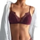 thumbnail image 2 of 2pcs mujeres Bralette ajustable elegante de moda transpirable encaje triángulo sujetador para la vida diaria, 2 of 6