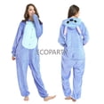 thumbnail image 4 of Disfraz de Stitch para adultos y niños, disfraz de Stitch Angel, mono, pijama con capucha, ropa de dormir, disfraz de Halloween para mujer, 4 of 5