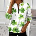 thumbnail image 1 of TaTaai Women's St. Patrick's Day Print Loose Fit Round Neck Sweatshirt Casual Long Sleeve Pullover Top Soft Polyester for Daily Streetwear Office Spring Fall Winter Gift, 1 of 5
