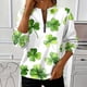 thumbnail image 1 of TaTaai Women's St. Patrick's Day Print Loose Fit Round Neck Sweatshirt Casual Long Sleeve Pullover Top Soft Polyester for Daily Streetwear Office Spring Fall Winter Gift, 1 of 5