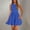 Blue, variant on Summer Dresses for Women 2025 Casual Sleeveless Tank Mini Short Dress Crew Neck Bubble Sundress with Pockets
