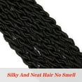 thumbnail image 3 of SHCKE 20" Long Braided Hair Wig Locs Crochet Hair Light Brown Dreadlock Wig Synthetic Curly Wavy Crochet Hair for Women, 3 of 5