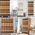 thumbnail image 6 of Brown Stripes Fabric Shower Curtain Leopard Animal Skin Printed Washable Shower Curtains for Bathroom, Waterproof Bath Curtain with Hooks Home Decor 72x72in, 6 of 8