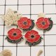 thumbnail image 2 of 4 PC Women Poppy Brooches Red Flower Lapel Pins Girls Breastpin Remembrance Memorial Veterans Day Gift Lest We Forget, 2 of 5