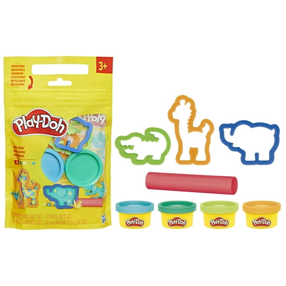 Play-Doh Mini Safari Set, Arts & Crafts, Animal Toys for Kids 3 