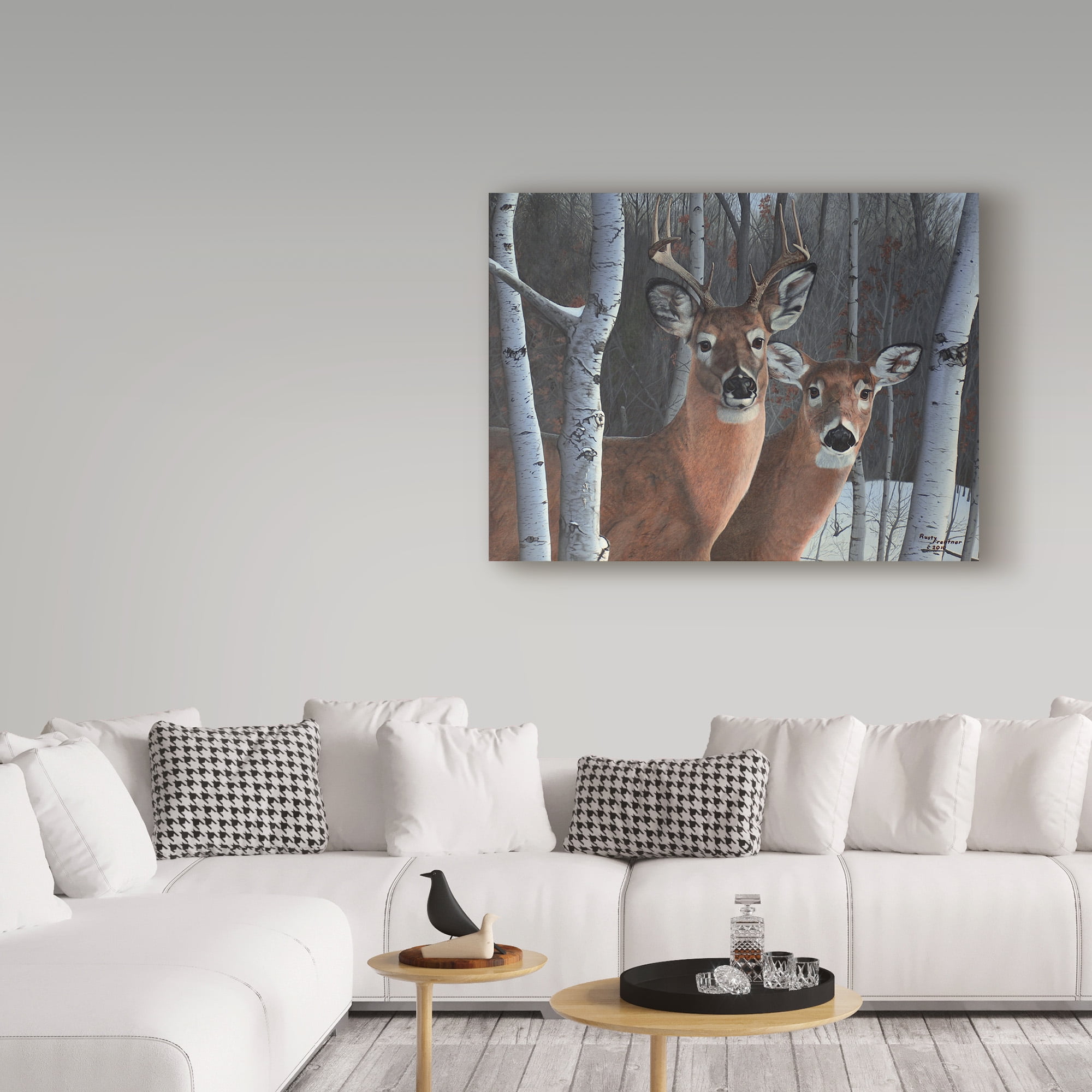Trademark Fine Art 'Deer Magic' Canvas Art by Rusty Frentner