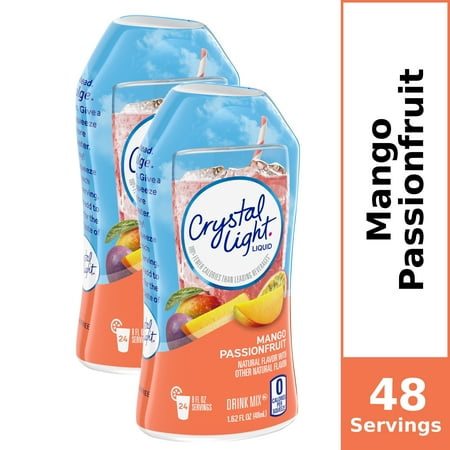 (2 pack) (2 Pack) Crystal Light Mango Passionfruit Sugar Free, Caffeine Free Liquid Water Enhancer, 1.62 fl oz Bottles