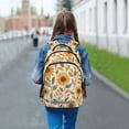 thumbnail image 6 of FORMRS Kids School Backpack Elementary Student Unisex Travel Bookbag with Reflective Stripes, Watercolor Sunflowers, 6 of 7