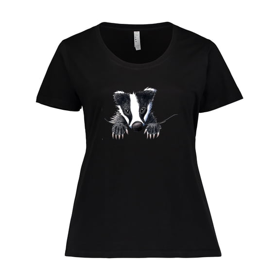 Inktastic Pocket Badger Women's Plus Size T-Shirt