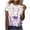 #0012-Purple, variant on Women's T-Shirt Easter Graphic Crewneck Short Sleeve Color Blocked Mid-Length Spring Summer Basic Tees Daily Holiday Gathering Layering