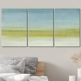 thumbnail image 3 of wall26 Canvas Print Wall Art Set Pastel Blue Yellow Paint Stroke Landscape Abstract Shapes Illustrations Modern Art Decorative Multicolor for Living Room, Bedroom, Office - 16"x24" x 3, 3 of 5