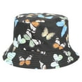 thumbnail image 2 of Herrnalise Summer Sun Protection Fashion Butterfly Print Outdoor Sun-hat Fisherman Bucket Hat Cap, 2 of 9