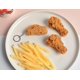 thumbnail image 4 of Simulation Fun Cute Fake Fried Chicken Nuggets Wings Keychain Rings Men's Women's Personality School Bag Imitation Kid Food Toy Props Backpack Car Dec, 4 of 5