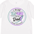 thumbnail image 4 of Inktastic Suicide Prevention- I Wear Teal and Purple for My Dad Boys or Girls Long Sleeve Toddler T-Shirt, 4 of 5