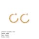 thumbnail image 1 of Pendientes de acero inoxidable europeos y americanos, pendientes de giro en forma de C chapados en oro, pendientes de moda con personalidad para mujer, 1 of 6