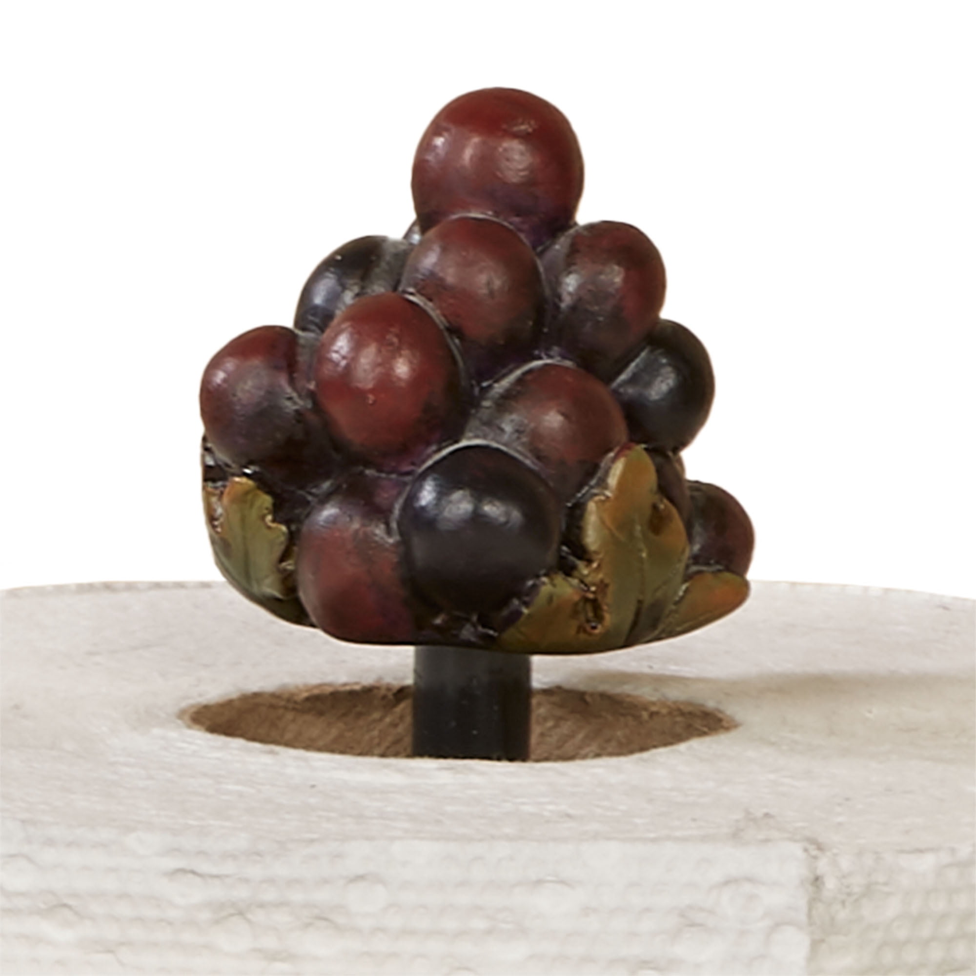 Wine Picnic Paper Towel Holder Purple and Brown Tones 8”dia.x14.5”H