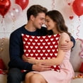 thumbnail image 1 of Adornos para San Valentín, regalos para San Valentín, funda de almohada con temática de San Valentín, funda de almohada decorativa para sofá con estampado floral y corazones, decoración navideña, fund, 1 of 6