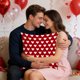 thumbnail image 1 of V-alentine's Day Themed Pillow Cover Heart And Floral Print Sofa Decorative Pillowcase Holiday Decoration, 1 of 6