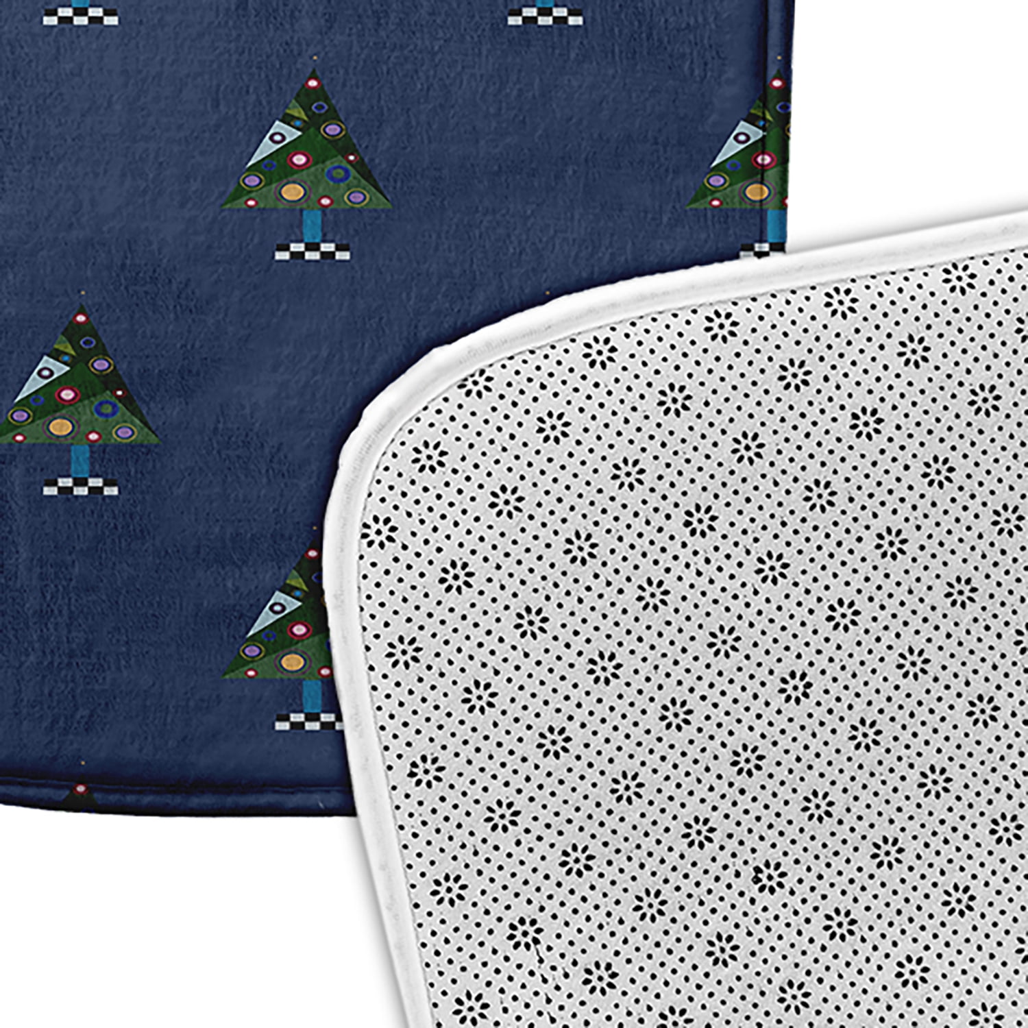 Simply Daisy Crazy Christmas Pet Feeding Mat for Dogs and Cats