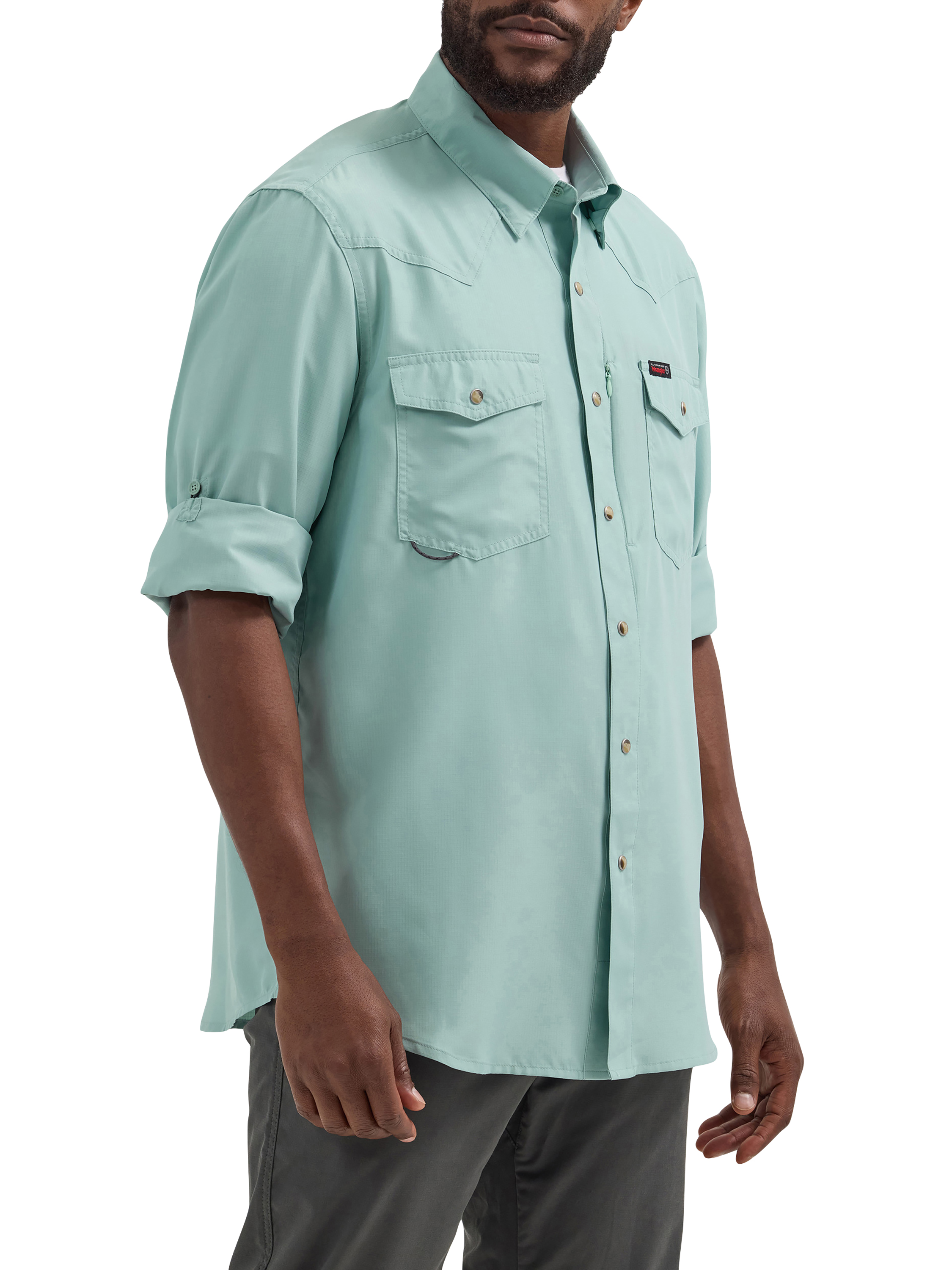 Wrangler?? ATG Men's Western Performance Shirt with UPF 40+ Protection, S-2XL