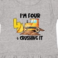 thumbnail image 4 of Inktastic I'm 4 and Crushing It Construction 4th Birthday Girls Toddler Dress, 4 of 5