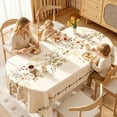 thumbnail image 5 of SLYNSHome French Floral Tablecloth, Waterproof Scratch Resistant Wipe Clean Table Cover,Rectangular Dining Decor For Kitchen Tea Table Indoor Home Decor, 5 of 7