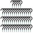 thumbnail image 7 of Unique Bargains 1.14" Cup Hooks Vinyl Screw-in Ceiling Wall Thread Hooks Metal Black 50Pcs, 7 of 7