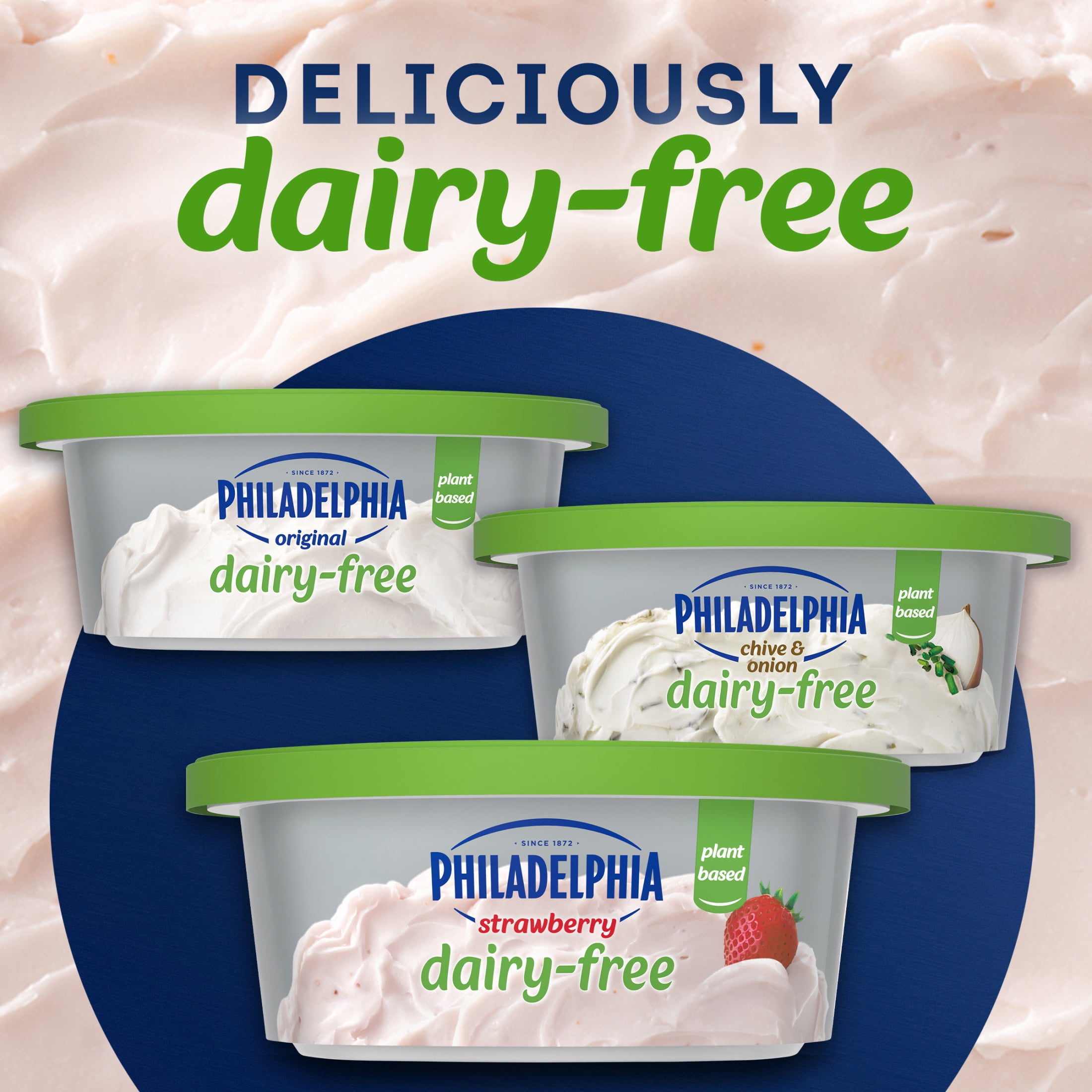 Philadelphia Plant-Based Dairy Free Strawberry Cream Cheese Spread, 8 oz Tub