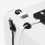 Bluelounge Cabledrop Minis Cord Management, Black, Pack of 9