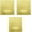 Gold, Small Square, variant on Set of 3 Engraveable Grooved Pattern Double Sided Magnifying Compact Mirrors (Gold, Large Square)