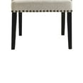 thumbnail image 3 of Diamond Tufted Upholstered Dining Chair, Cream & Smokey Black, 3 of 3