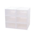thumbnail image 4 of Worgeous 6Pcs Closet Shoe Storage with Stackable and Organizer in White Transparent Thickened Plastic, 4 of 8