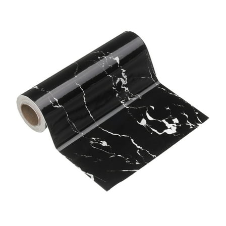 Uxcell Wood Grain Wallpaper Border 6" x 16.4ft Textured Frame Sticker, Black Cloud