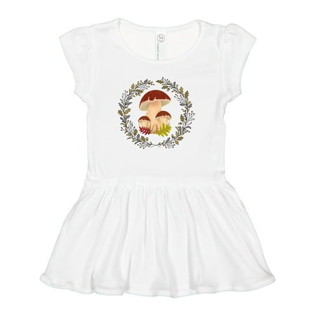 

Inktastic Cottagecore Mushroom Wreath Gift Baby Girl Dress