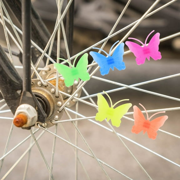 LOLIPPYY 26Pcs Sturdy Plastic Resin Bike Spoke Accessories for Bicycle Decoration Assorted Colors